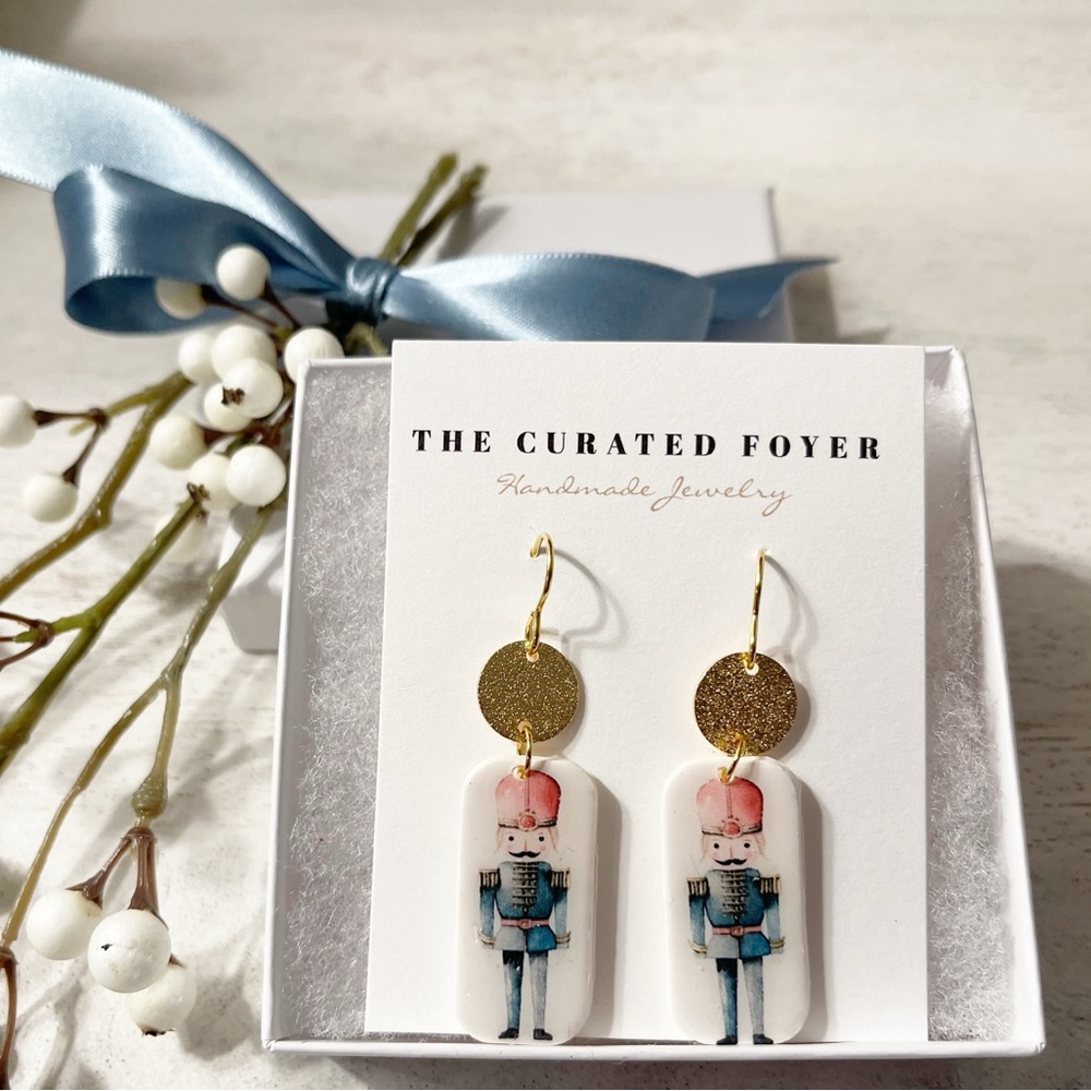 Polymer Clay Nutcracker Earrings